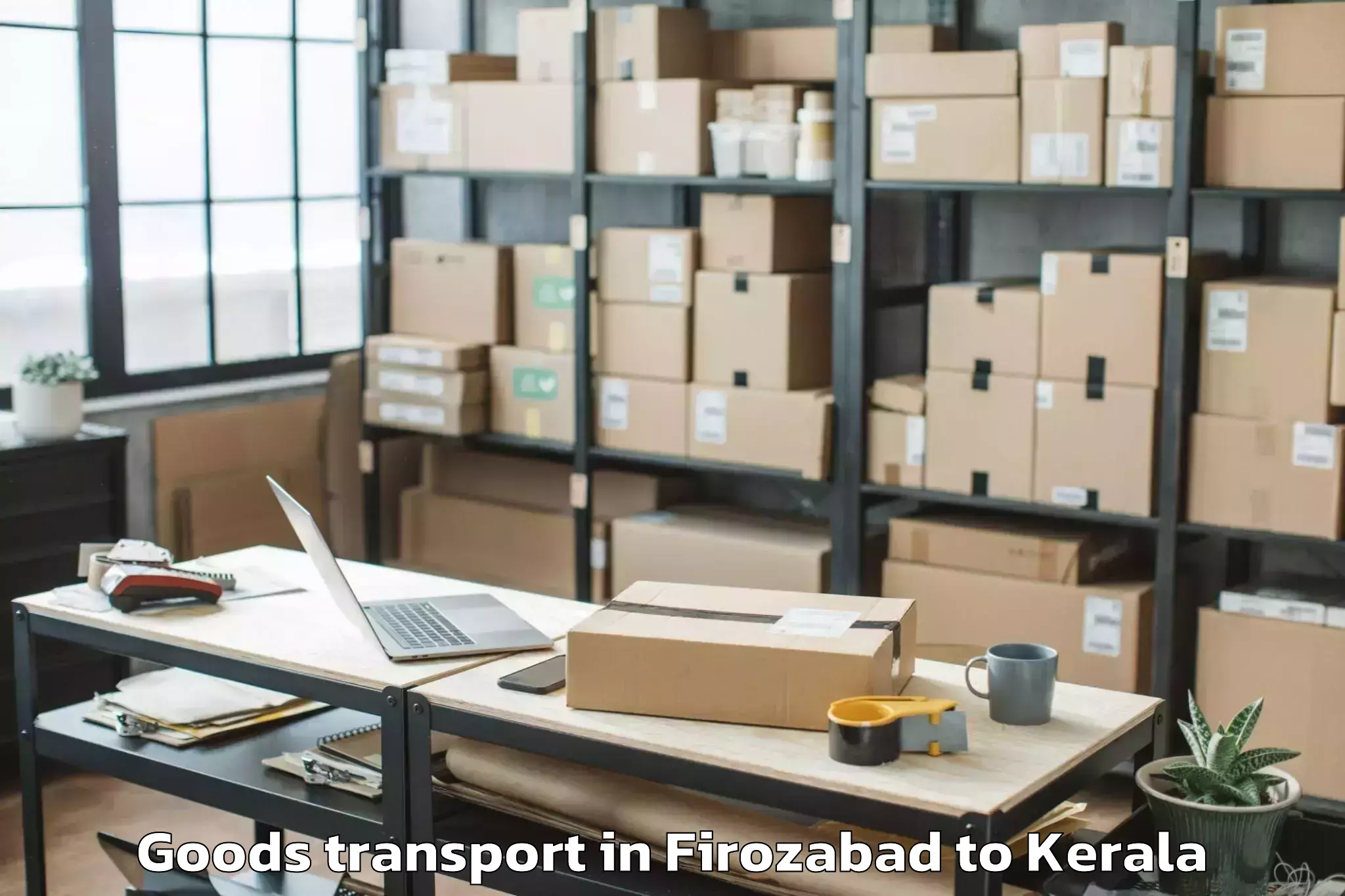 Book Firozabad to Iringal Goods Transport Online